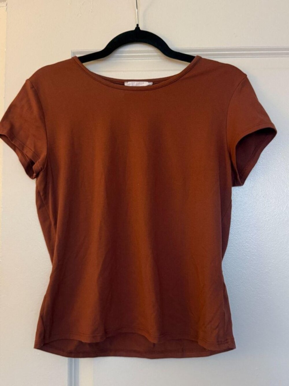 Sadie & Sage Rust Brown Crewneck Short Sleeve T-Shirt Size Medium